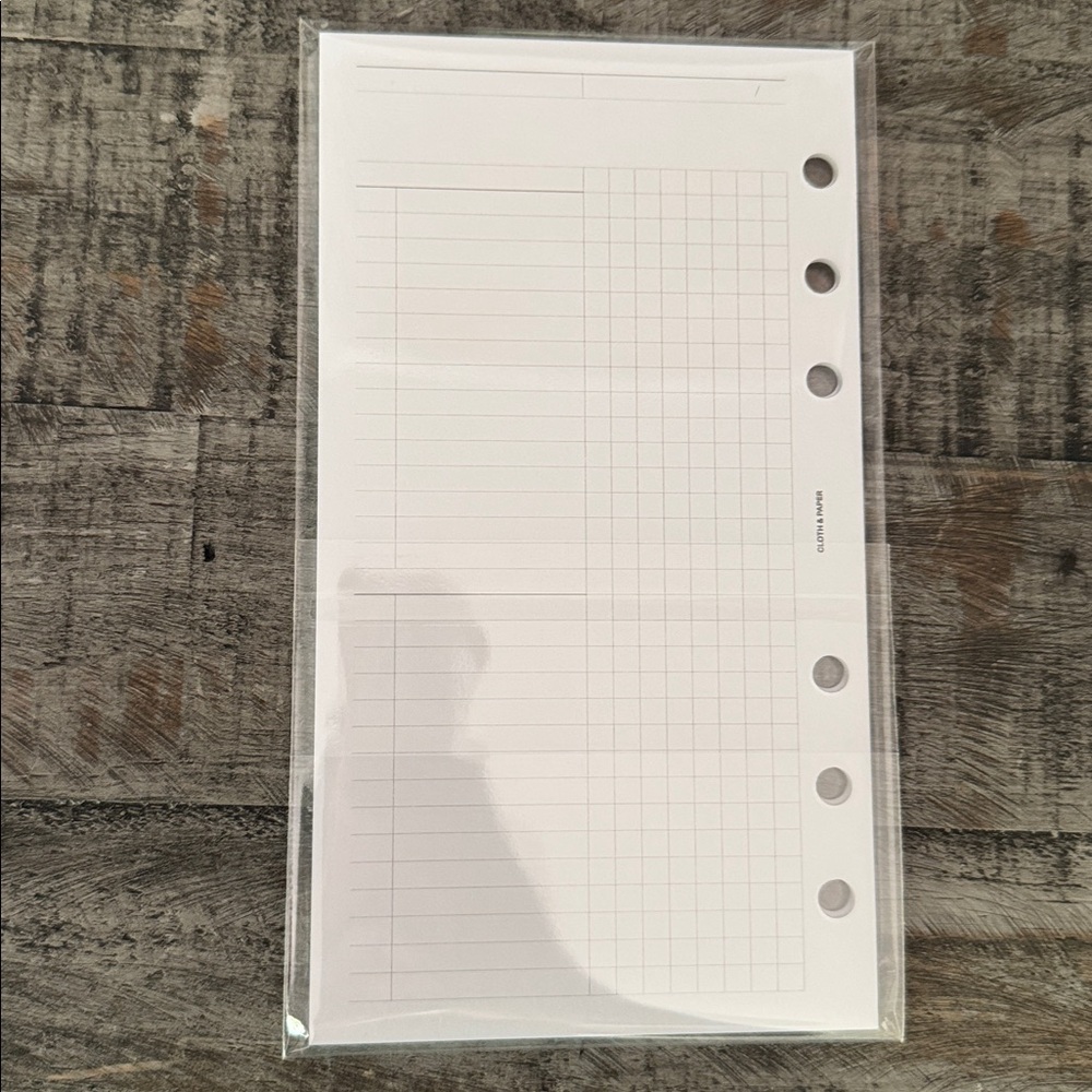 🏷️ NWT Cloth & Paper Daily Work Flow Insert | Personal size - Picture 2 of 4
